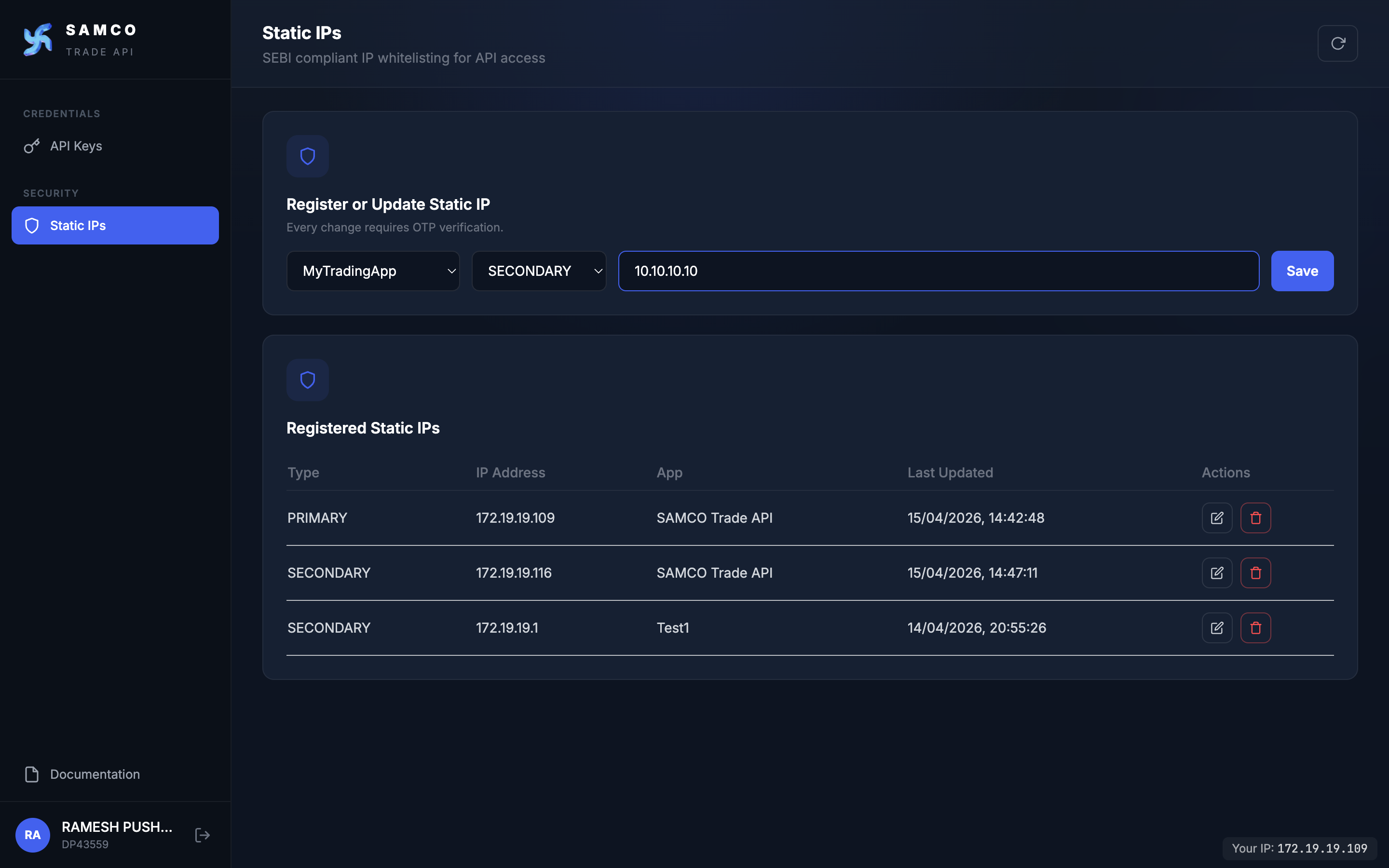 Add IP form